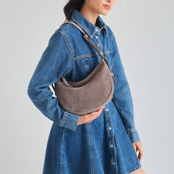 Sakroots Tess Shoulder Bag Mushroom Suede