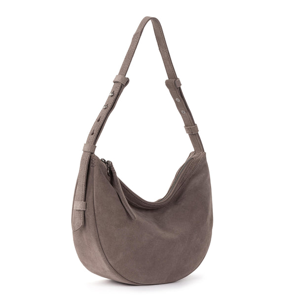 Sakroots Tess Shoulder Bag Mushroom Suede