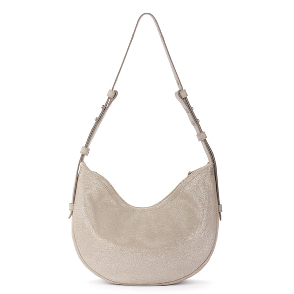 Sakroots Tess Shoulder Bag Sand Sparkle Suede