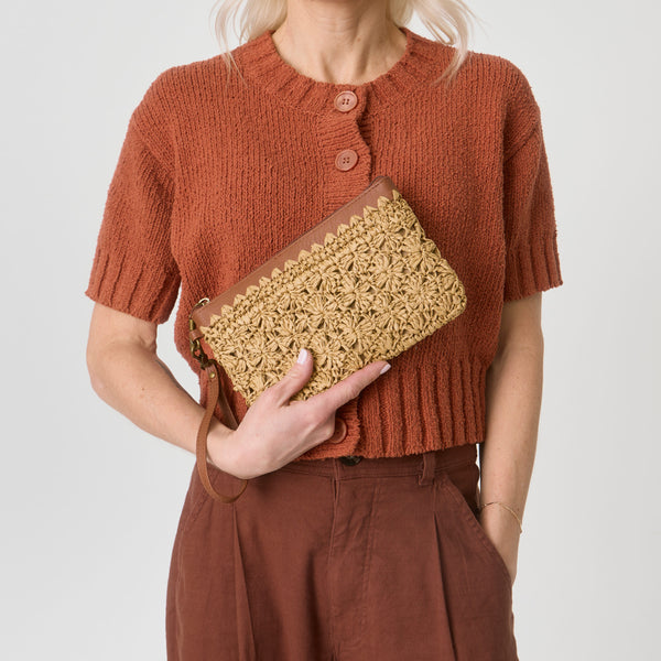 Sakroots Vita Wristlet Natural Primrose