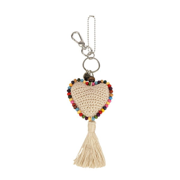 Sakroots Yarnicharmz Dangle Natural Heart