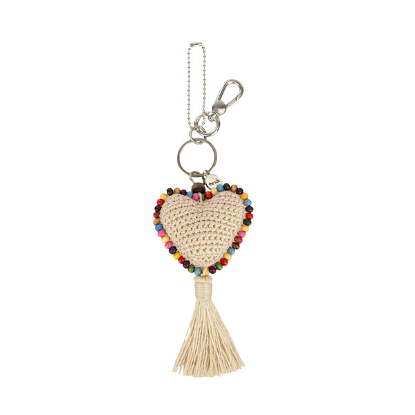 sakroots Yarnicharmz Dangle Natural Heart