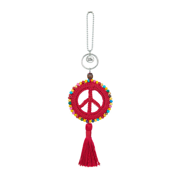 Sakroots Yarnicharmz Dangle Rocket Red Peace