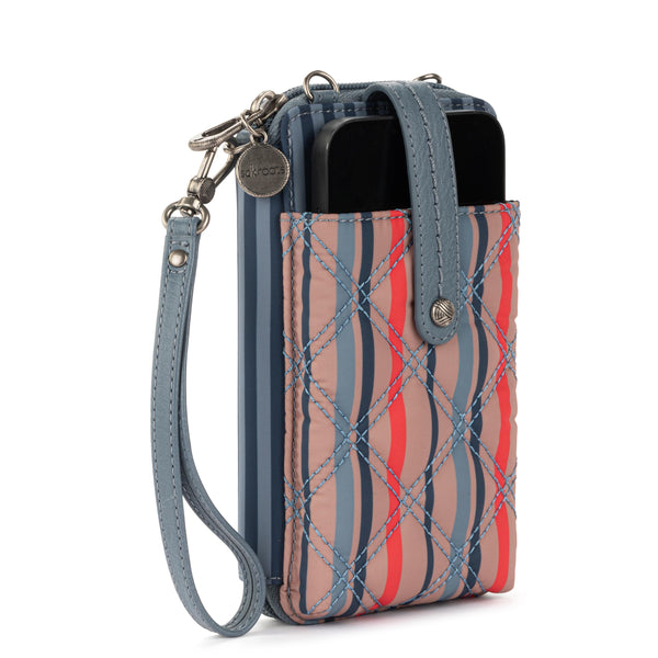 Sakroots Salinas Smartphone Wallet Vintage Multi Stripe Diamond Quilted