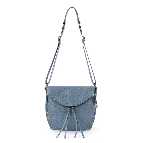 Sakroots Silverlake Flap Crossbody Maritime Wave Embossed