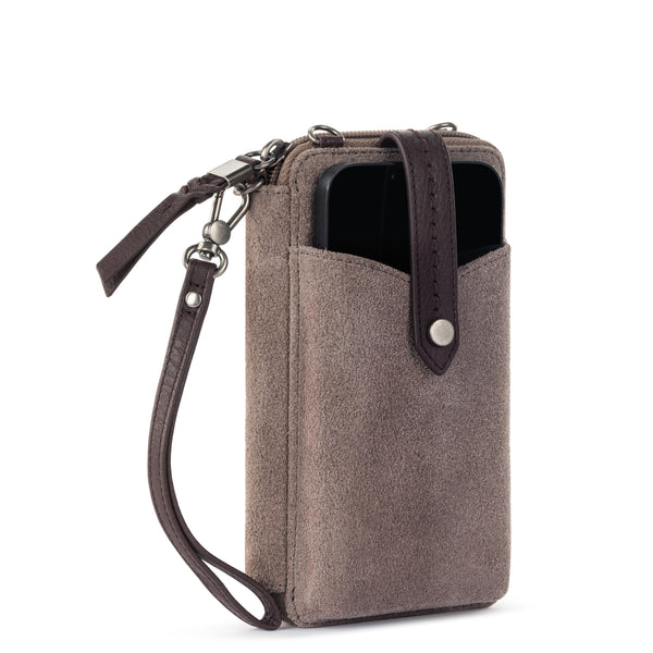 Sakroots Silverlake Smartphone Wallet Mushroom Suede