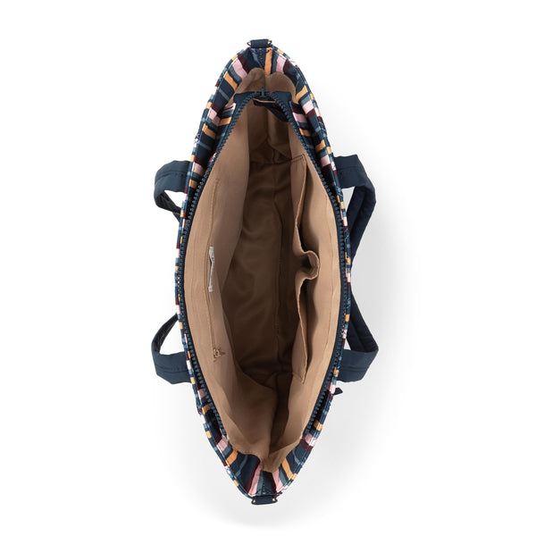 Sakroots Willow Shoulder Tote Vibrant Multi Diamond Quilted