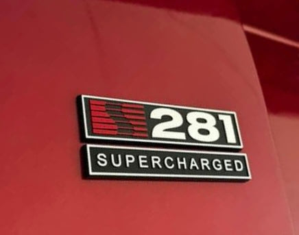 saleen Decklid Badge Supercharged 99-04 S281 - Chrome