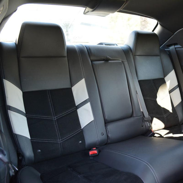 Saleen Performance Seating Leather & Alcantara Chevron Design Saleen 08-14 Challenger