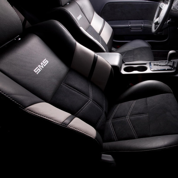 saleen Performance Seating Leather & Alcantara Chevron Design Saleen 08-14 Challenger