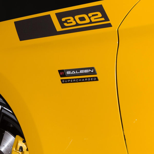 saleen Fender Badge Set Supercharged 302 MY 15+