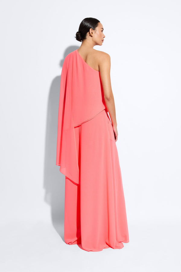 Sally Lapointe Lightweight Georgette One Shoulder Top