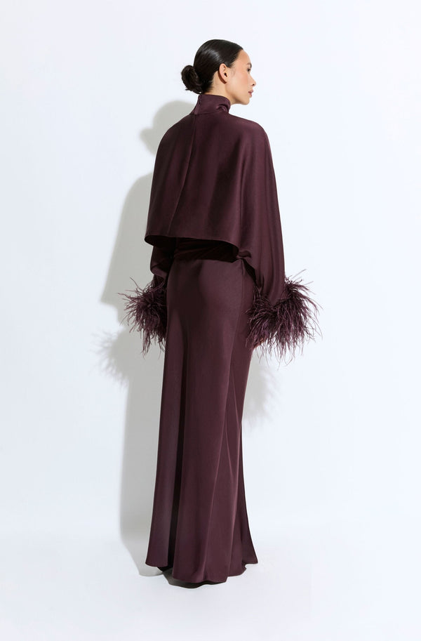 Sally Lapointe Lightweight Satin Asymmetric Maxi Skirt