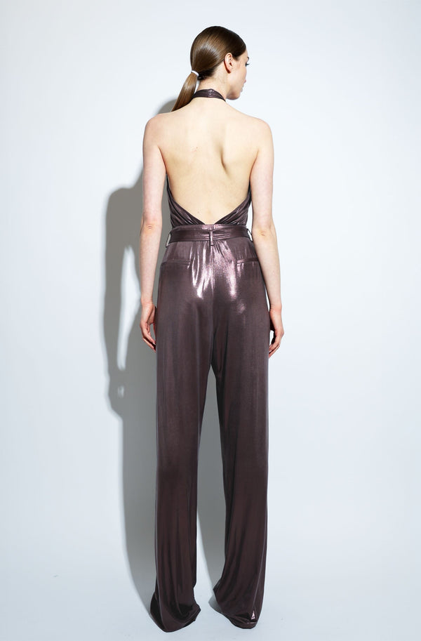 Sally Lapointe Coated Jersey Belted Pant