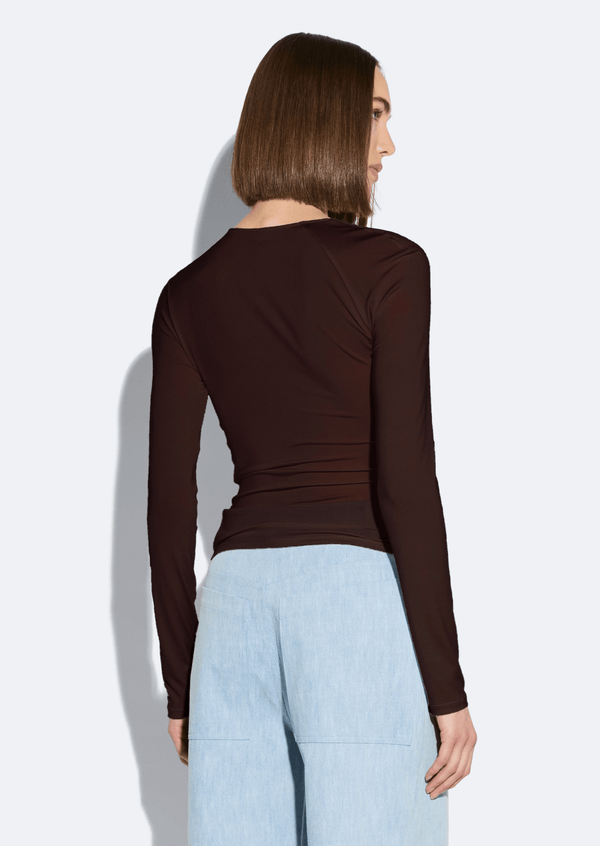 Sally Lapointe Jersey Asymmetrical Ruched Top