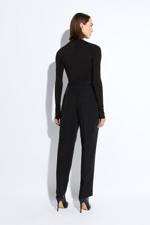 Sally Lapointe Jersey Cut Out V Neck Bodysuit