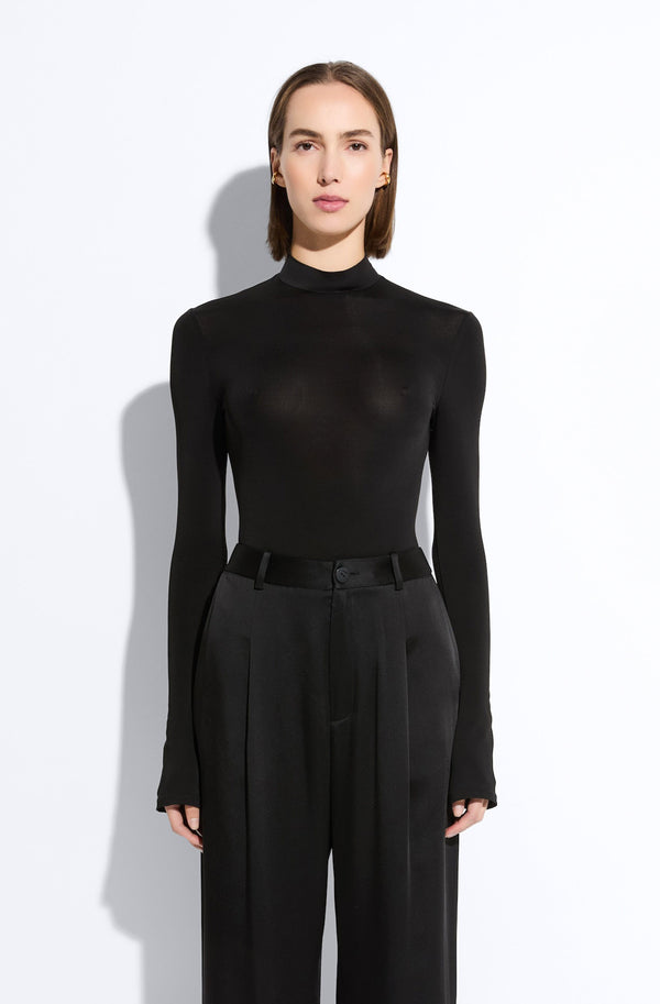 Sally Lapointe Jersey Mock Neck Bodysuit