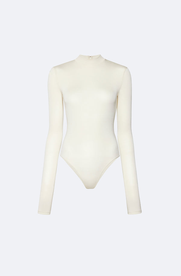 Sally Lapointe Jersey Mock Neck Bodysuit