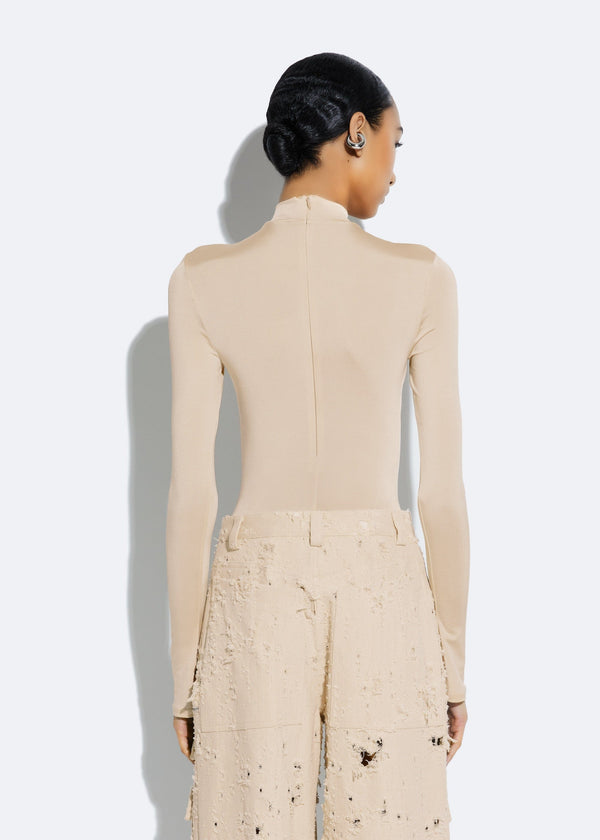 Sally Lapointe Jersey Mock Neck Bodysuit