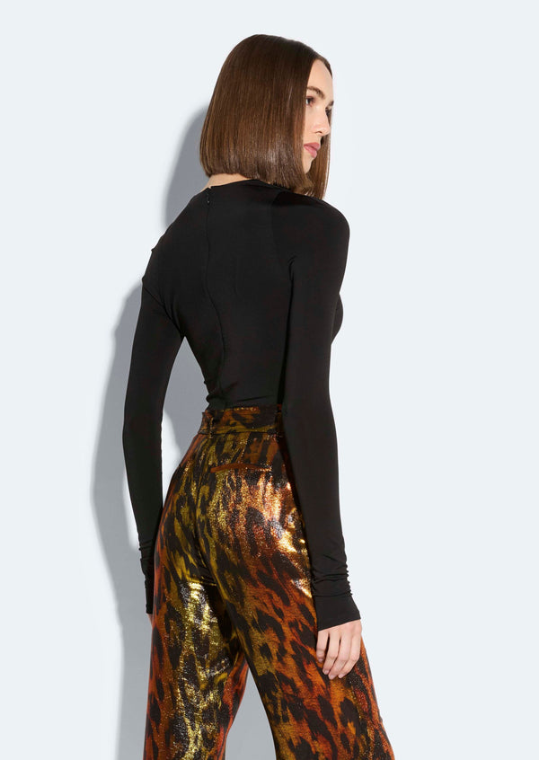 Sally Lapointe Jersey V Neck Bodysuit