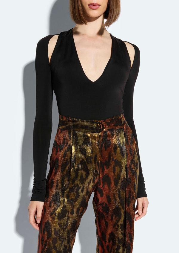 Sally Lapointe Jersey V Neck Bodysuit