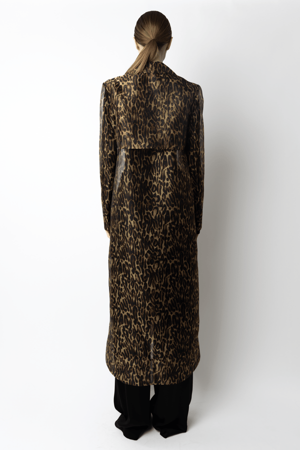 Sally Lapointe Leopard Organza Sheer Duster