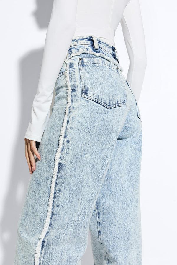 Sally Lapointe Lightwash Denim Double Seam Pant