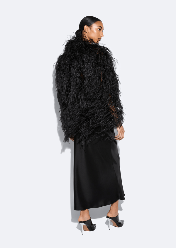 Sally Lapointe Marbled Feathers Jacket