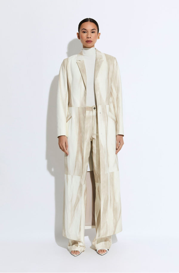 Sally Lapointe Marbled Nappa Coat