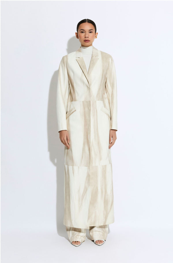 Sally Lapointe Marbled Nappa Coat