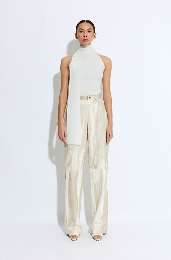 Sally Lapointe Marbled Nappa Double Seam Pant