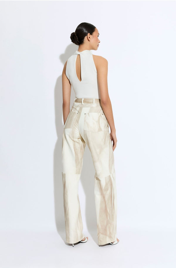 Sally Lapointe Marbled Nappa Double Seam Pant