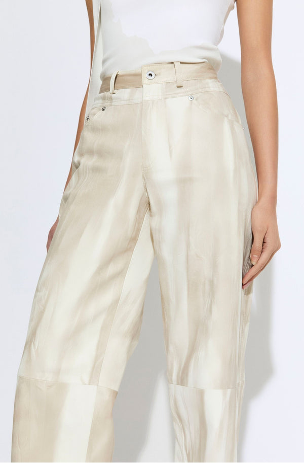 Sally Lapointe Marbled Nappa Double Seam Pant