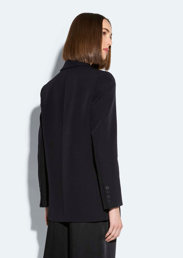 Sally Lapointe Matte Crepe Double Breasted Blazer