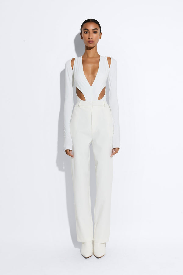Sally Lapointe Matte Crepe Tapered Trouser