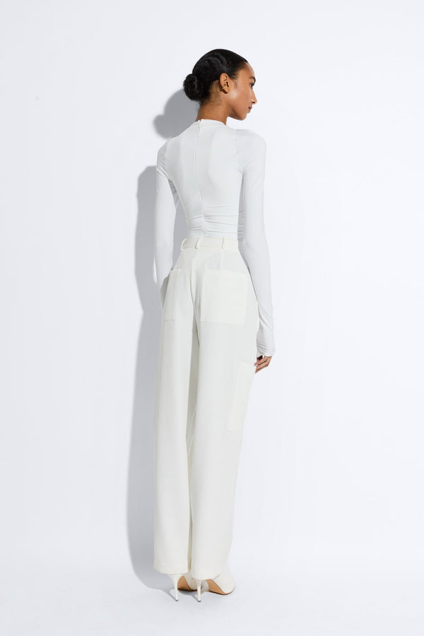 Sally Lapointe Matte Crepe Tapered Trouser