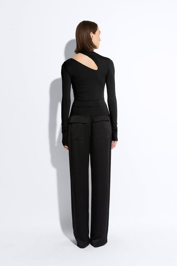 Sally Lapointe Matte Viscose Asymmetric Top