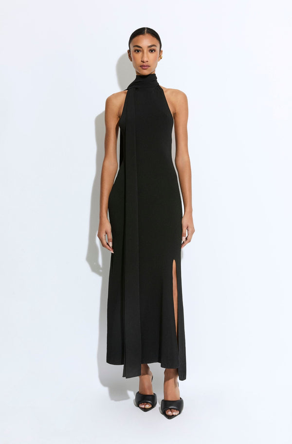 sally lapointe Matte Viscose Halterneck Dress