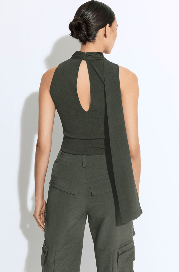 Sally Lapointe Matte Viscose Halterneck Top