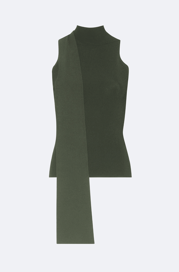 Sally Lapointe Matte Viscose Halterneck Top