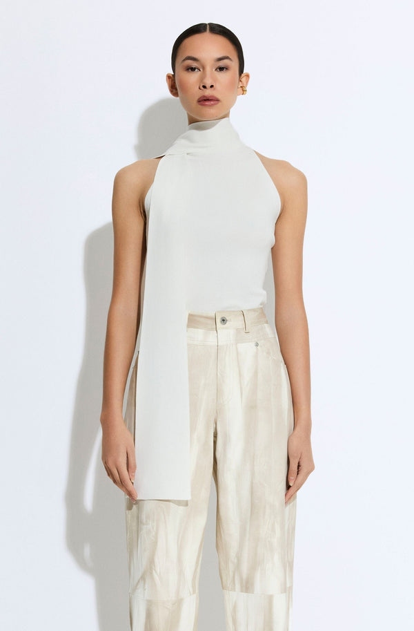 Sally Lapointe Matte Viscose Halterneck Top