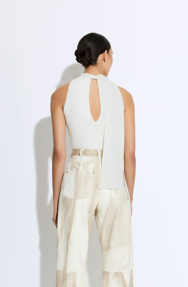 Sally Lapointe Matte Viscose Halterneck Top