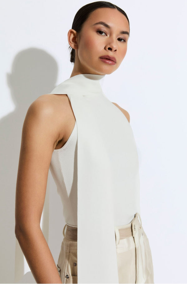 Sally Lapointe Matte Viscose Halterneck Top