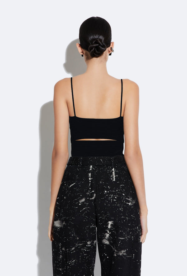 Sally Lapointe Matte Viscose Slit Tank