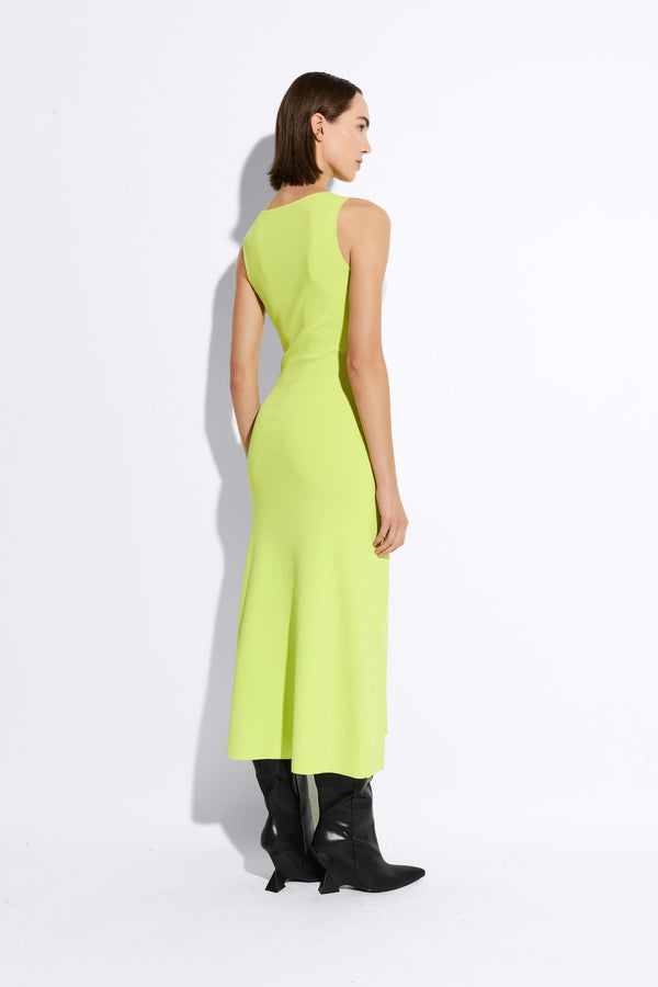 Sally Lapointe Matte Viscose Waist Tie Dress