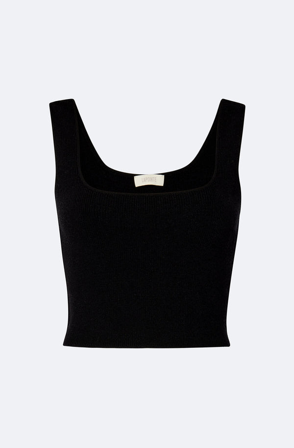 Sally Lapointe Merino Cropped Tank