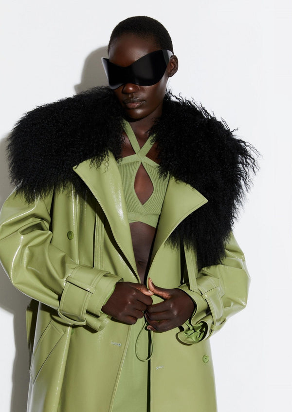 Sally Lapointe Mongolian Shearling Collar