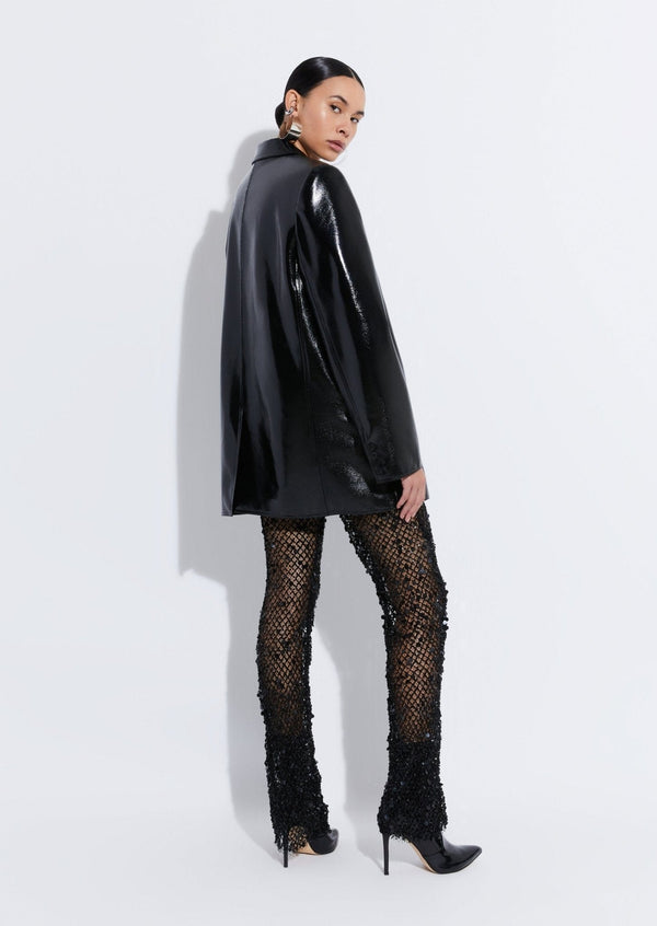 Sally Lapointe Net Mesh Sequin Flare Pant