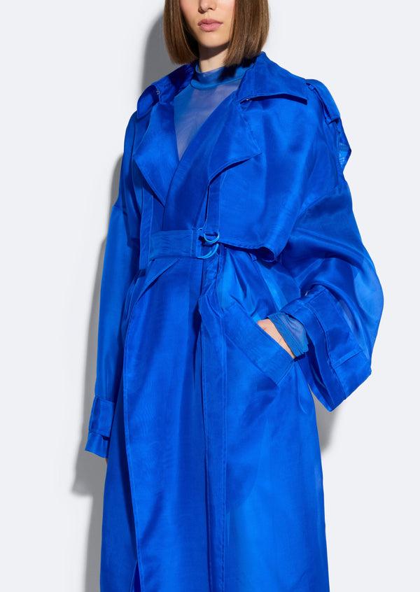 Sally Lapointe Organza Double Breasted Trench