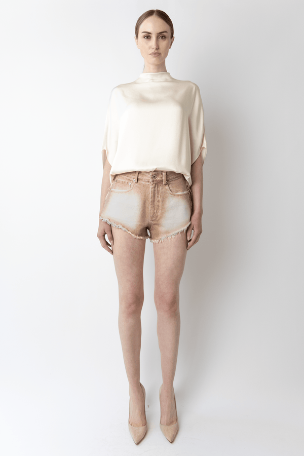 sally lapointe Pigment Denim Base Mini Short